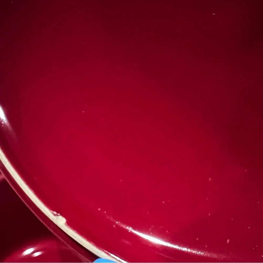 Red Ceramic Round Casserole Dish or Pot with Lid